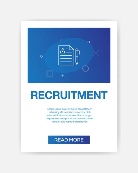 RECRUTAMENTO ÍCONO INFOGRÁFICO — Vetor de Stock