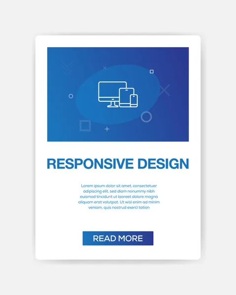 Responsive Design-Ikone Infografik — Stockvektor