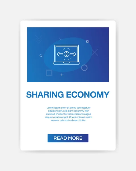 COMPARTIR ECONOMÍA Ícono de la infografía — Archivo Imágenes Vectoriales