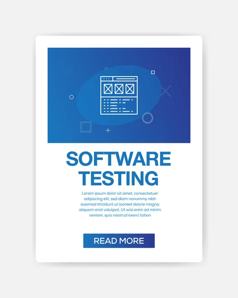 INFOGRAFÍA DEL Ícono DE PRUEBA DE SOFTWARE — Archivo Imágenes Vectoriales