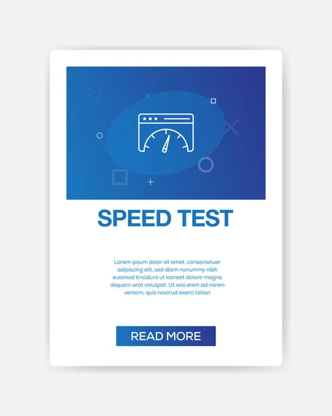 Snelheid Test pictogram Infographic — Stockvector