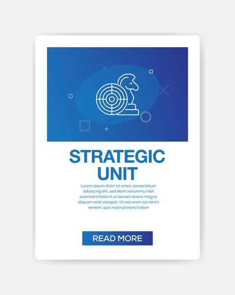 STRATEGIC UNIT ICON INFOGRAPHIC — Stock Vector
