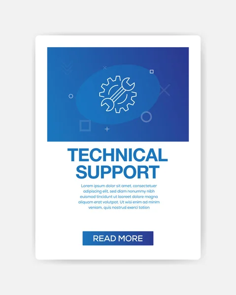 Teknisk Support ikonen infografik — Stock vektor