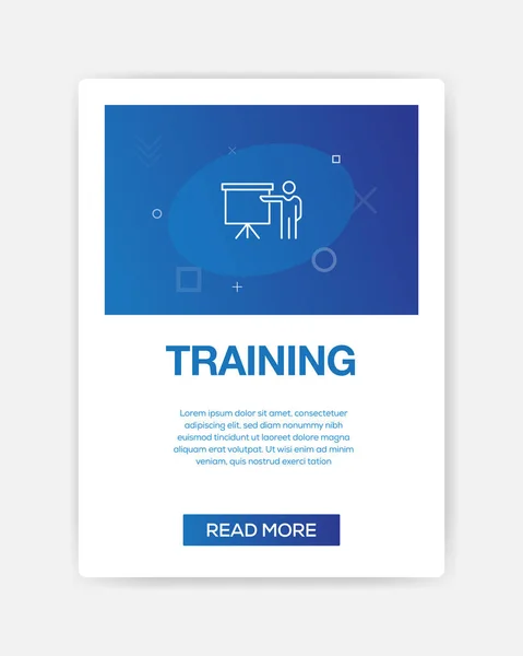 TRAINING ICON INFOGRAPHIC — Stock Vector