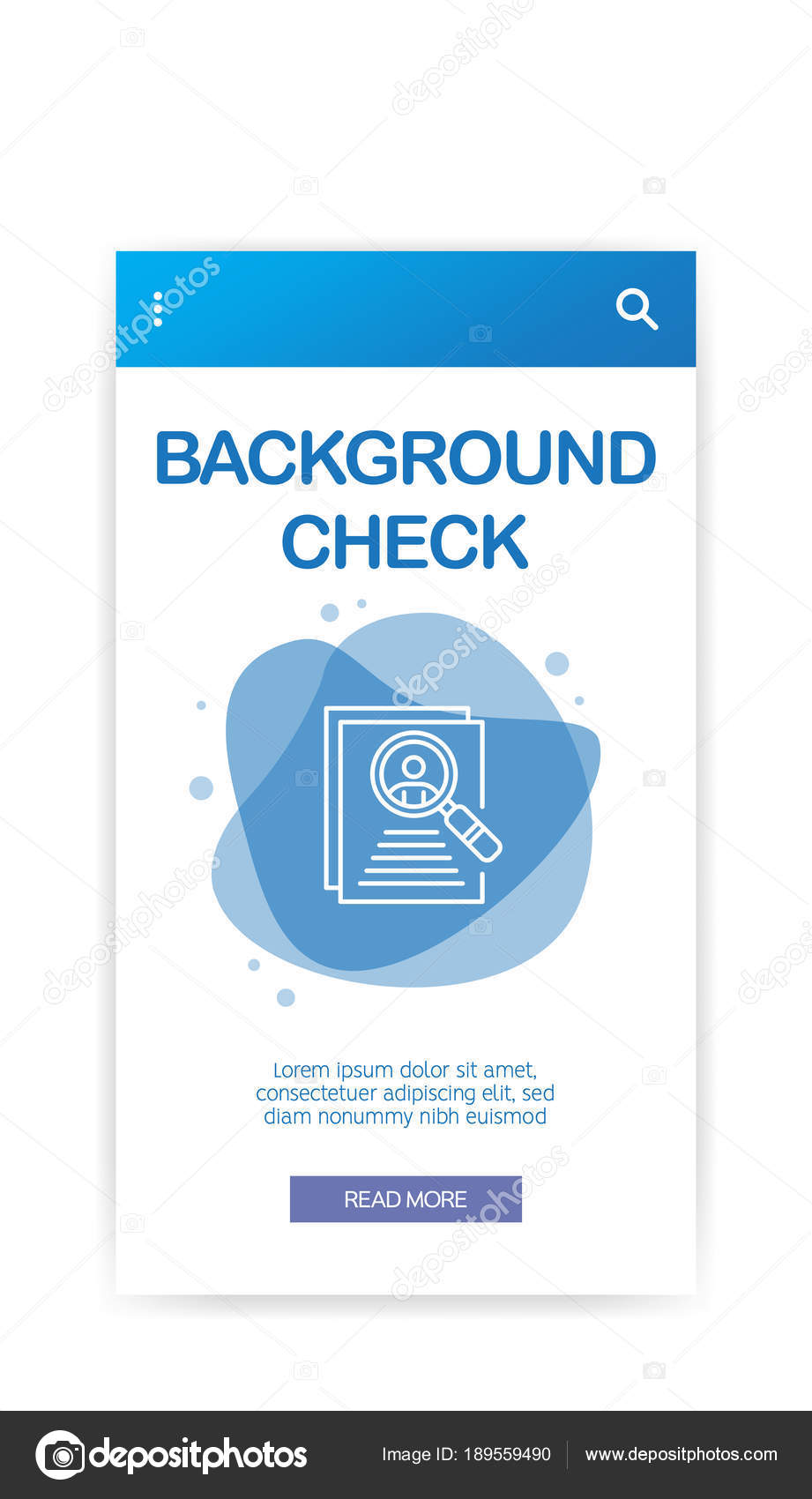 Background Check Infographic Vector Illustration — Stock Vector