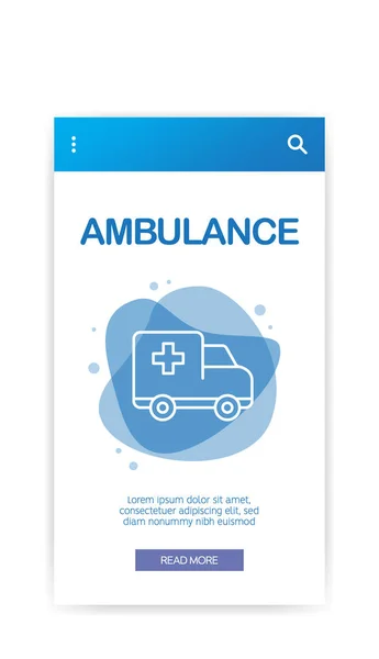 Ambulance Infografiku Vektorové Ilustrace — Stockový vektor