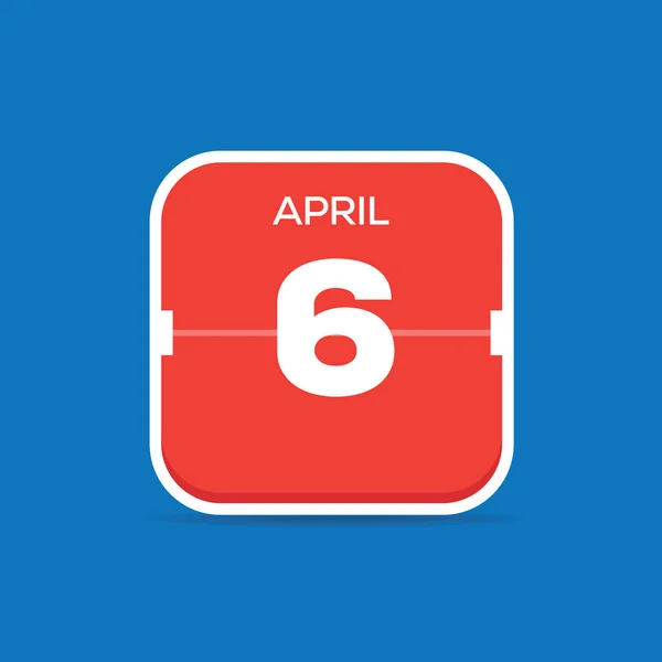 Απριλίου Επίπεδη Εικονίδιο Ημερολογίου Εικονογράφηση Διάνυσμα — Διανυσματικό Αρχείο