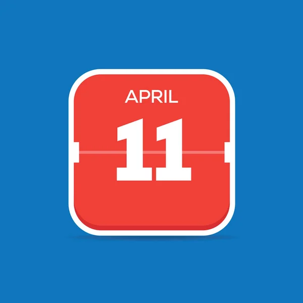 April Kalenderwoche Flaches Symbol Vektorillustration — Stockvektor