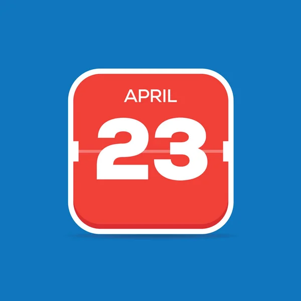 Abril Calendario Icono Plano Ilustración Vectorial — Archivo Imágenes Vectoriales