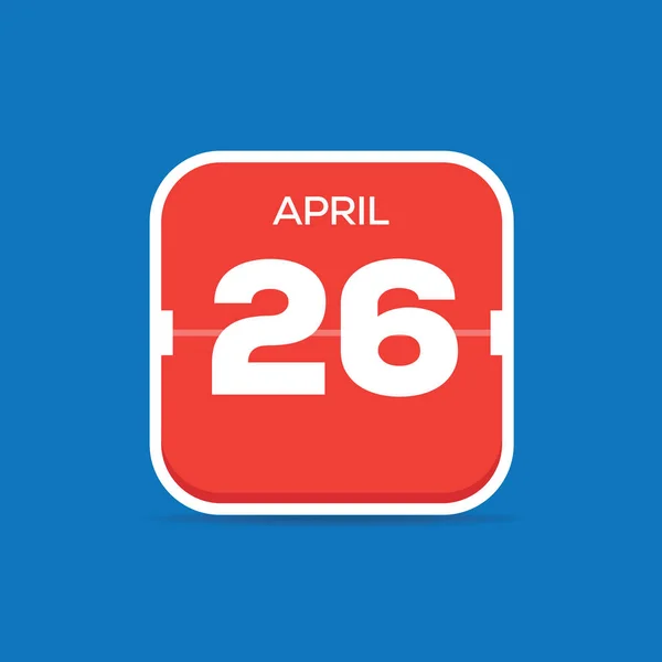 Abril Calendario Icono Plano Ilustración Vectorial — Archivo Imágenes Vectoriales