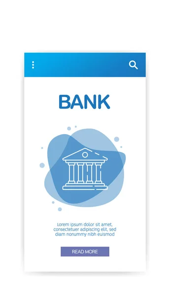 Banco Infográfico Ilustração Vetorial —  Vetores de Stock