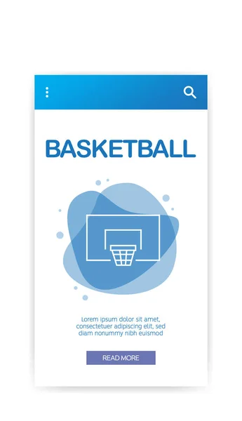 Basketball Infografik Vektorillustration — Stockvektor