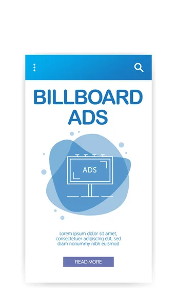 Billboard Annonser Infographic Vektorillustration — Stock vektor