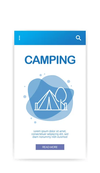Camping Infografico Illustrazione Vettoriale — Vettoriale Stock