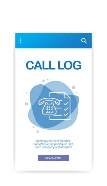 Call Log Infographic Ilustrasi Vektor - Stok Vektor