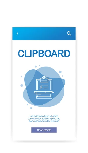 Clipboard Infographic Vector Illustration — Stock Vector