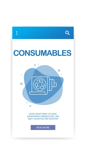 Consumables Infographic Vector Illustration — Stock Vector