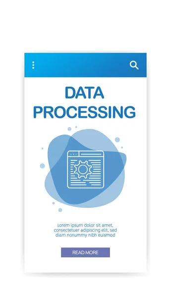 Informationsgrafik Zur Datenverarbeitung Vektorillustration — Stockvektor