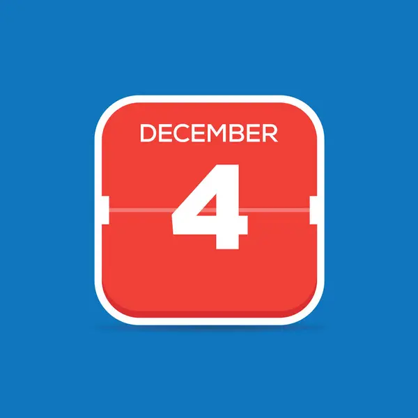 Diciembre Calendario Icono Plano Ilustración Vectorial — Vector de stock