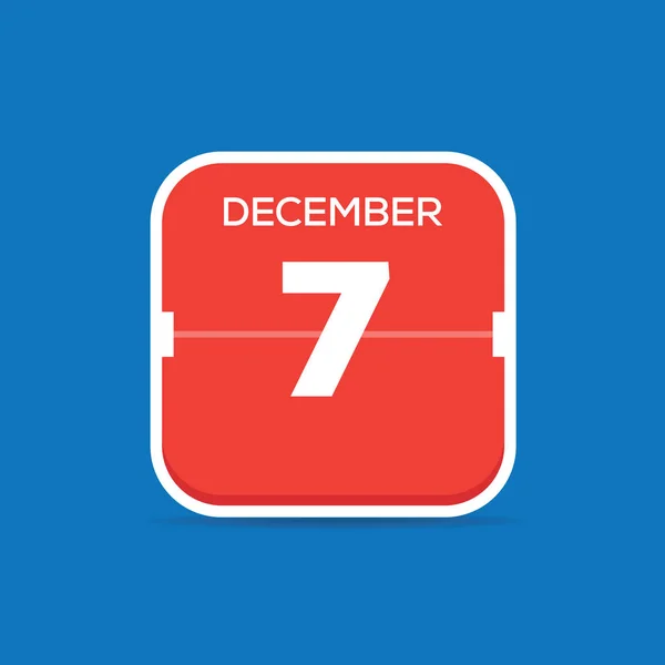 Diciembre Calendario Icono Plano Ilustración Vectorial — Vector de stock