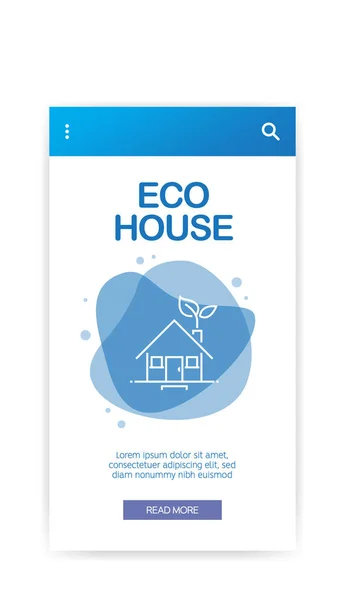 Eco House Infografik Vektorillustration — Stockvektor