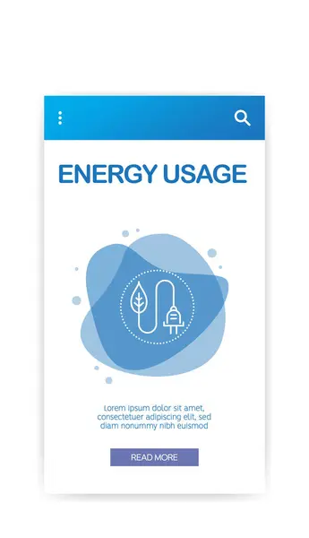 Infografik Zum Energieverbrauch Vektorillustration — Stockvektor