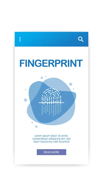 Fingerprint Infographic Vektorillustration — Stock vektor