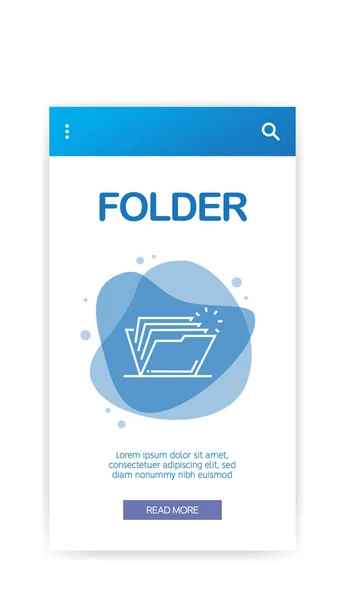 Folder Infographic Vector Illustration — Stock Vector