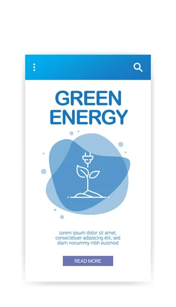 绿色能源图表 矢量插图 — 图库矢量图片