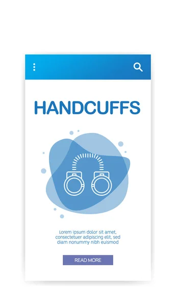 Handcuffs Infographic Vector Illustration — Stock Vector