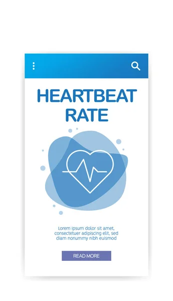 Heartbeat Rate Infographic Vector Illustration — Stock Vector