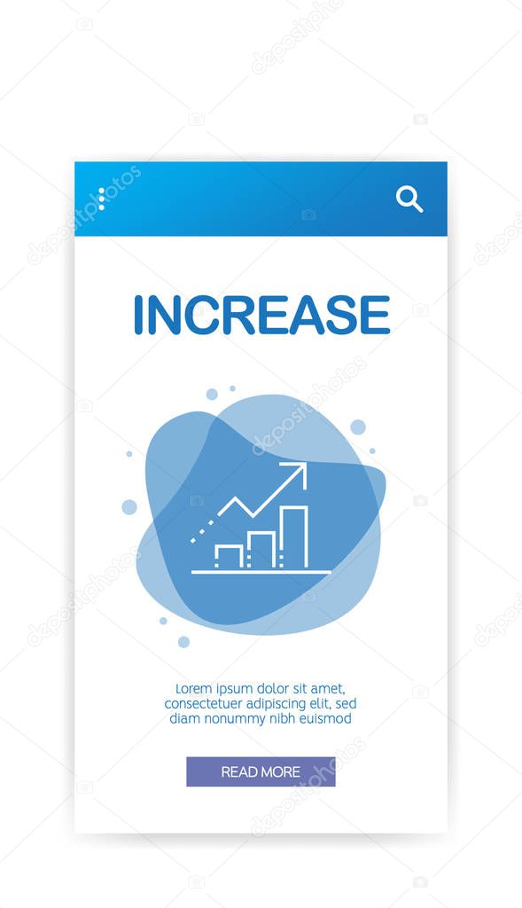 INCREASE INFOGRAPHIC. Vector illustration