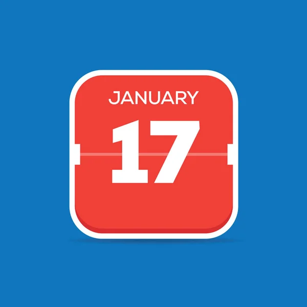 Enero Calendario Icono Plano Ilustración Vectorial — Vector de stock