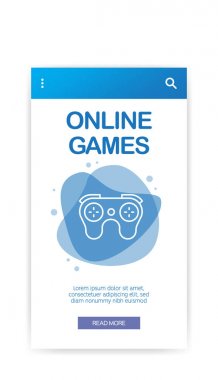 Online Oyunlar Infographic, vektör çizim 