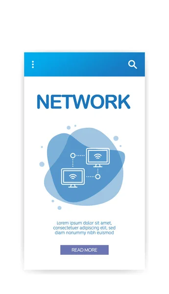 Network Infographic Gambar Vektor - Stok Vektor