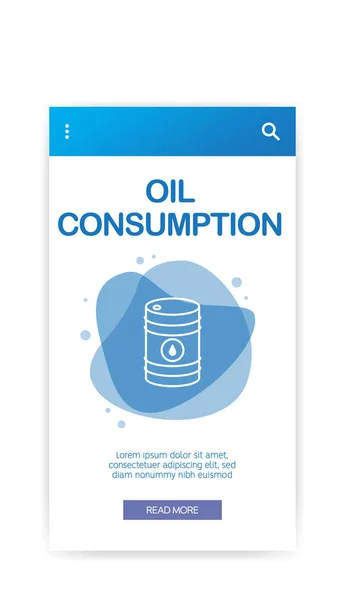 Petrol Tüketimi Infographic Vektör Çizim — Stok Vektör