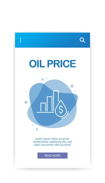 Petrol Fiyatı Infographic Vektör Çizim — Stok Vektör