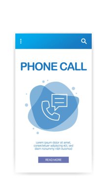 Telefon görüşmesi Infographic, vektör çizim 