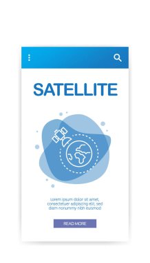 Uydu Infographic, vektör çizim 