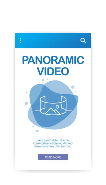 Panorama Video Infografik Vektorillustration — Stockvektor