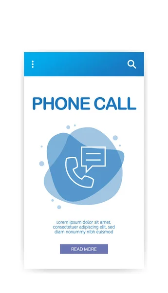 Phone Call Infographic Ilustrasi Vektor - Stok Vektor