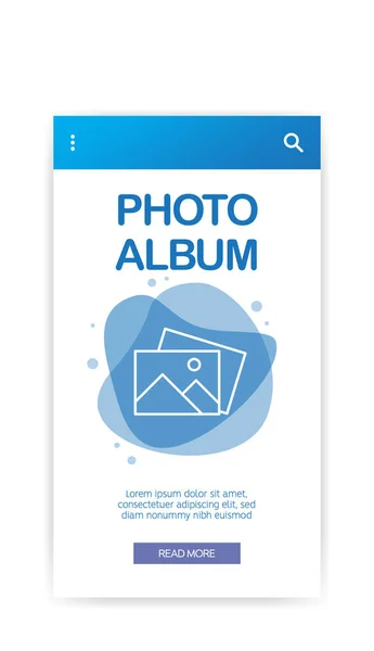 Photo Album Infographic Vector Illustration — Stock Vector