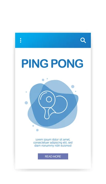 Ping Pong Infografico Illustrazione Vettoriale — Vettoriale Stock