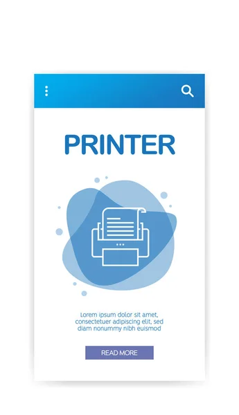Printer Infographic Векторна Ілюстрація — стоковий вектор