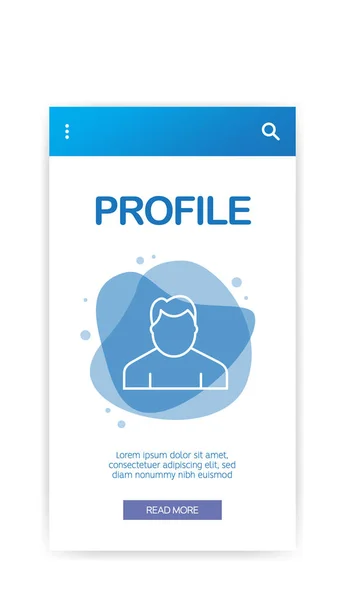 Profile Infographic Vector Illustration — Stock Vector