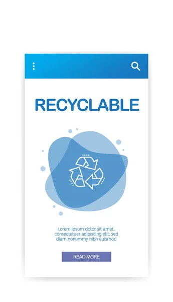 Recyclebare Infografik Vektorillustration — Stockvektor