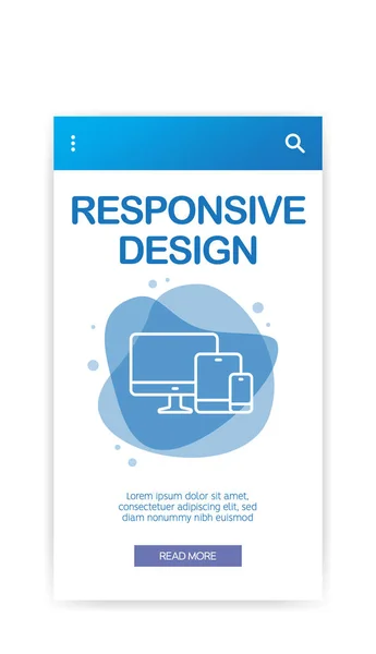 Infografía Diseño Responsivo Ilustración Vectorial — Vector de stock