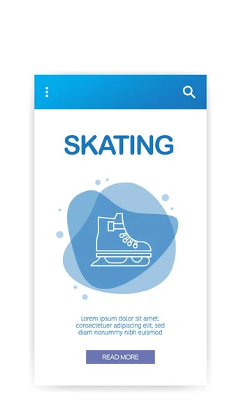 Skating Infographic Vector Illustration — Stock Vector