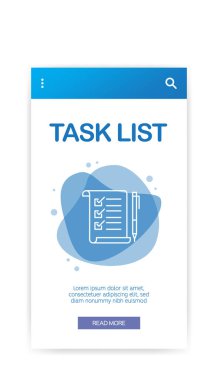 Görev listesi Infographic, vektör çizim 