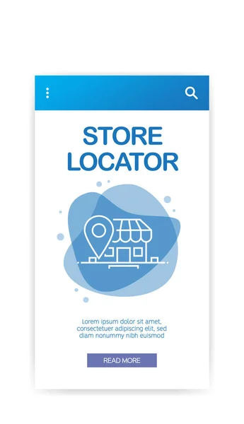 Store Locator Infographic Vektoros Illusztráció — Stock Vector